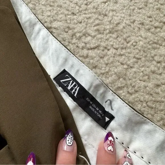 Zara dark Tan/ slightly Green slouchy trousers - Picture 13 of 16